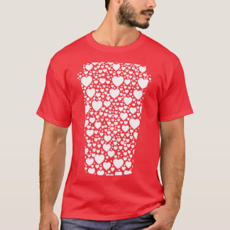 ToGo Cup Of Coffee Hearts Silhouette T-Shirt