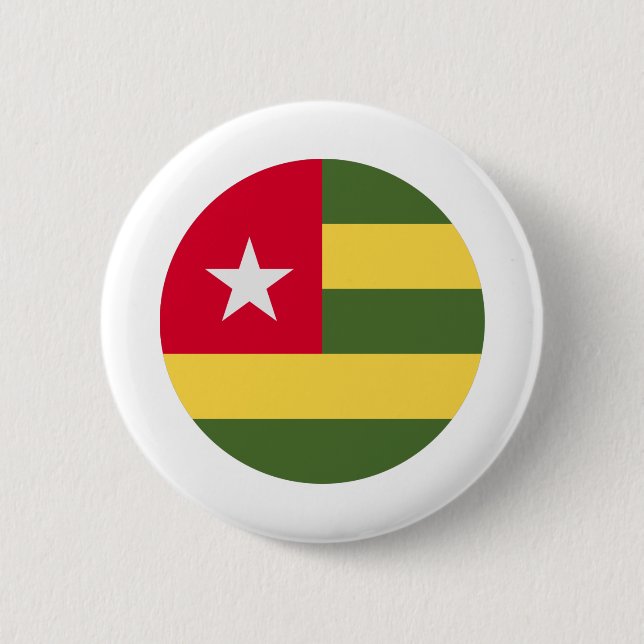Togo Flag 6 Cm Round Badge (Front)