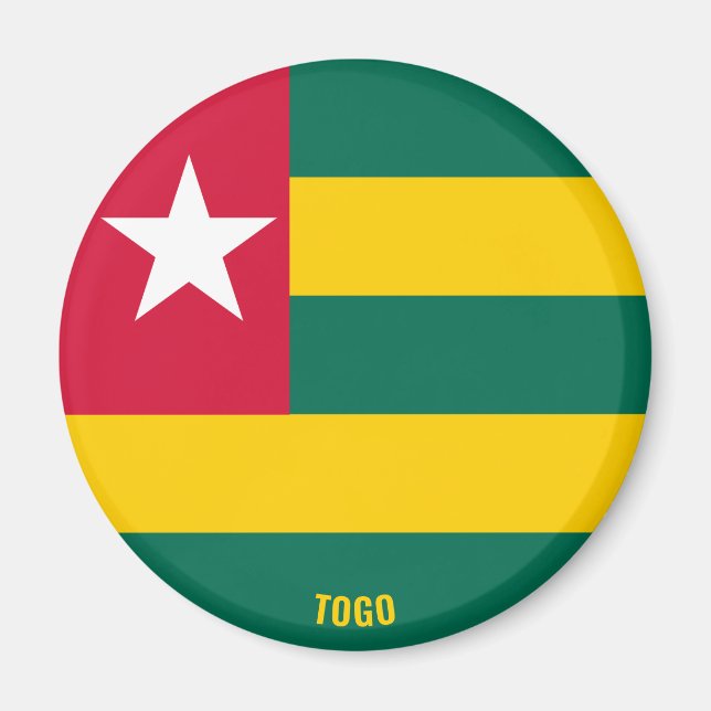 Togo Flag Charming Patriotic Magnet (Front)