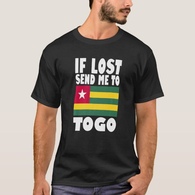 Togo Flag Design  If lost send me to Togo Premium T-Shirt (Front)