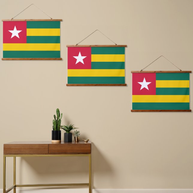 Togo flag hanging tapestry (Asymmetrical)