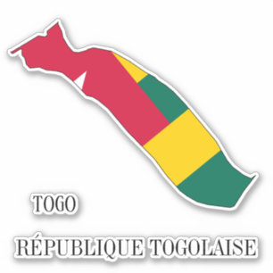 Togo Flag Map Outline