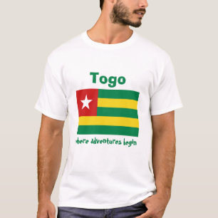 Togo Flag + Map + Text T-Shirt