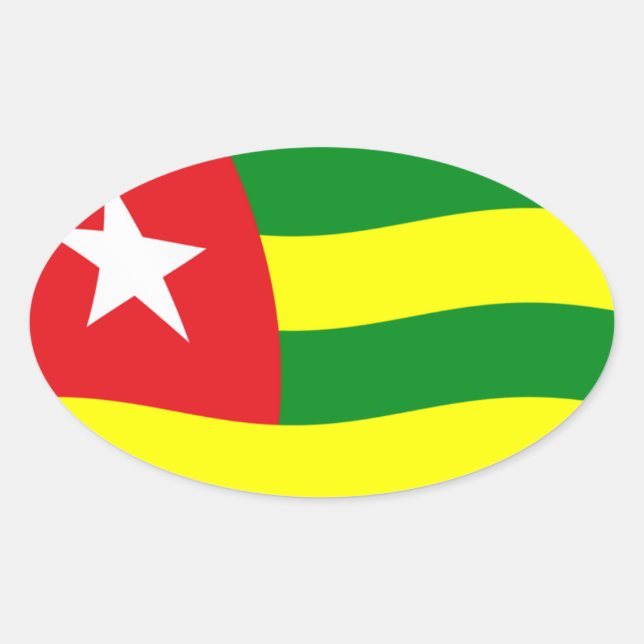 Togo Flag Sticker (Front)