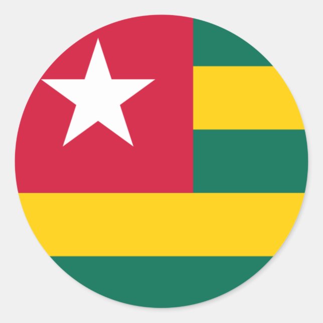 Togo Flag Sticker (Front)