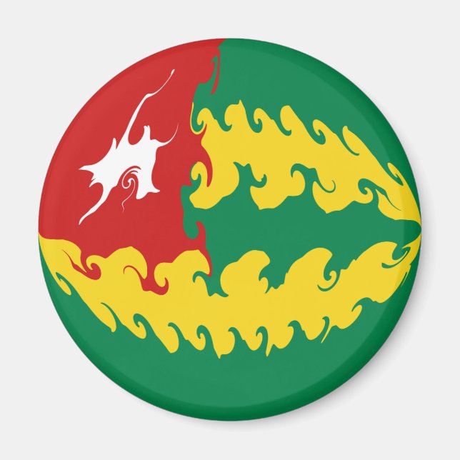 Togo Gnarly Flag Magnet (Front)