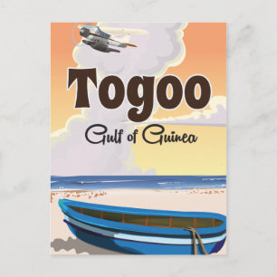 Togo Gulf of Guinea travel poster print Postcard