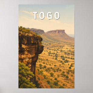 Togo Illustration Travel Art Vintage Poster