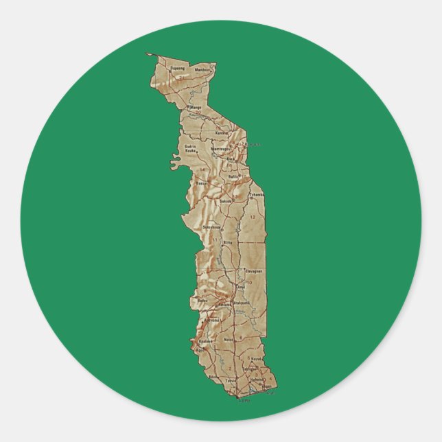 Togo Map Sticker (Front)