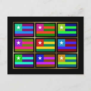 Togo Multihue Flags Postcard