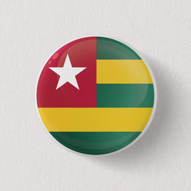 Togo  Round Icon Flag 3 Cm Round Badge (Front)