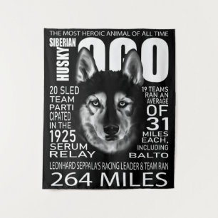 Togo Siberian Husky Cool Husky Dog Face Tapestry