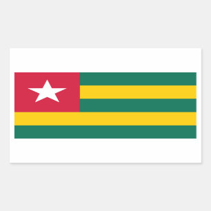 Togo/Togolese Flag Rectangular Sticker