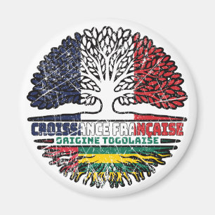 Togo Togolese  French France Tree Roots Flag Magnet