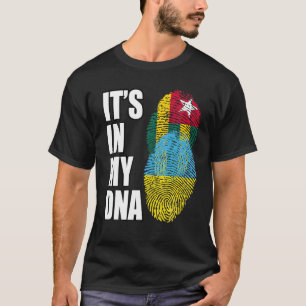 Togolese And Ukrainian Mix Heritage DNA Flag T-Shirt