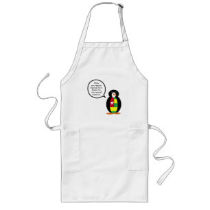 Togolese Flag Talking Ms. Penguin Personalised  Long Apron