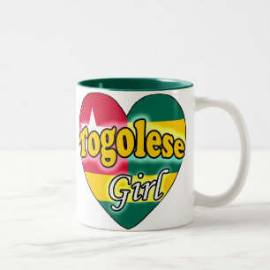 Togolese Girl Two-Tone Coffee Mug