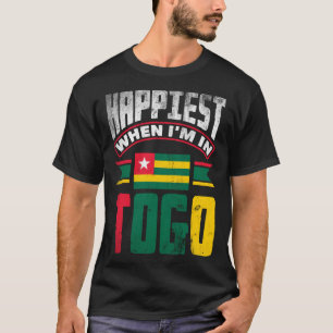 Togolese Togo Togolese Flag Happiest When Im In To T-Shirt