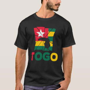 Togolese Togo Togolese Flag Toucan Animal Silhouet T-Shirt