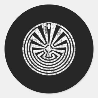 Tohono O'Odham In The Maze Classic Round Sticker