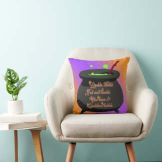 Toil and Trouble Halloween Throw Pillow