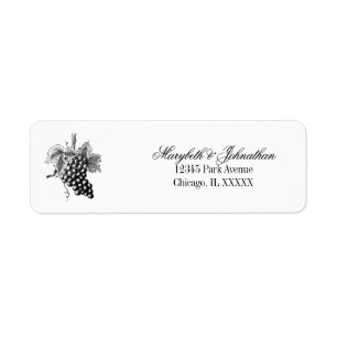 Toile & Calligraphy Wedding Return Address Label