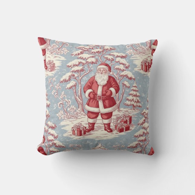Toile Christmas  Cushion (Front)