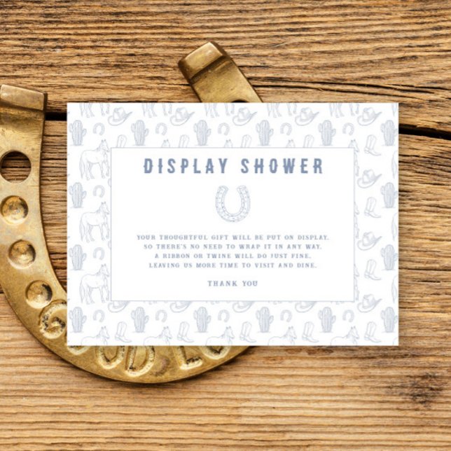 Toile Cowboy Baby shower Display shower Enclosure Card (Creator Uploaded)