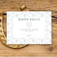 Toile Cowboy Western Rodeo Diaper raffle ticket