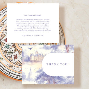 Toile de jouy art Thank you Place Card