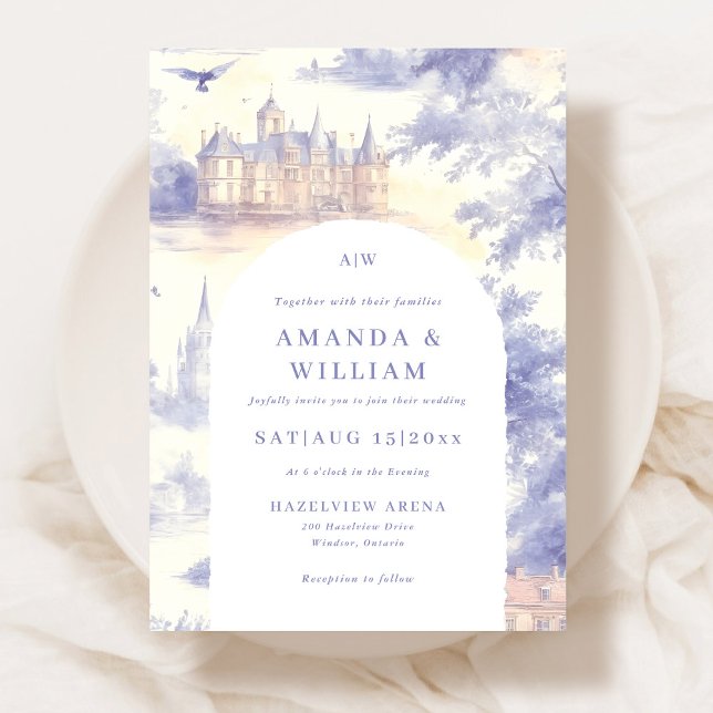 Toile de Jouy Art Wedding Invitation (Creator Uploaded)