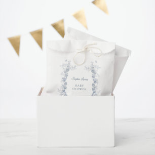 Toile de Jouy Baby Shower Blue Chinoiserie Favour Bags