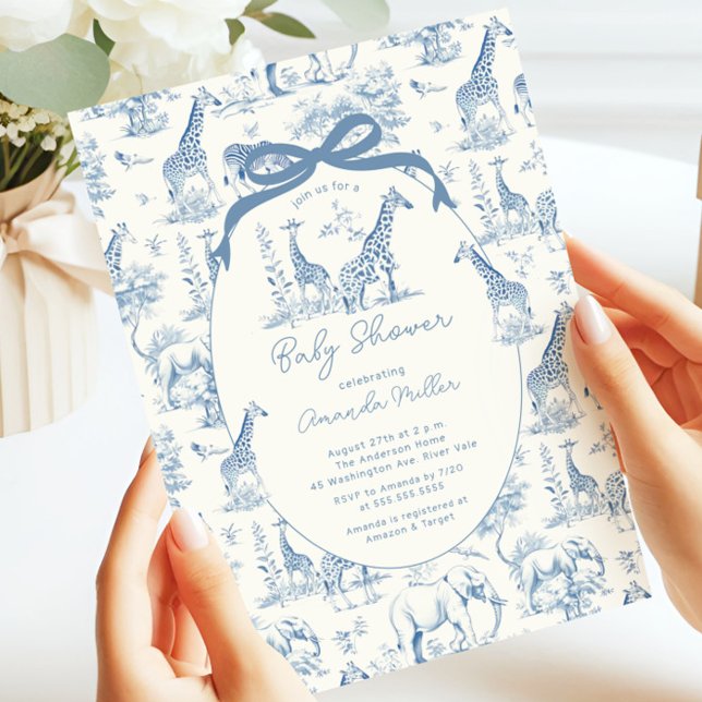 Toile De Jouy Baby Shower Invitation (Creator Uploaded)