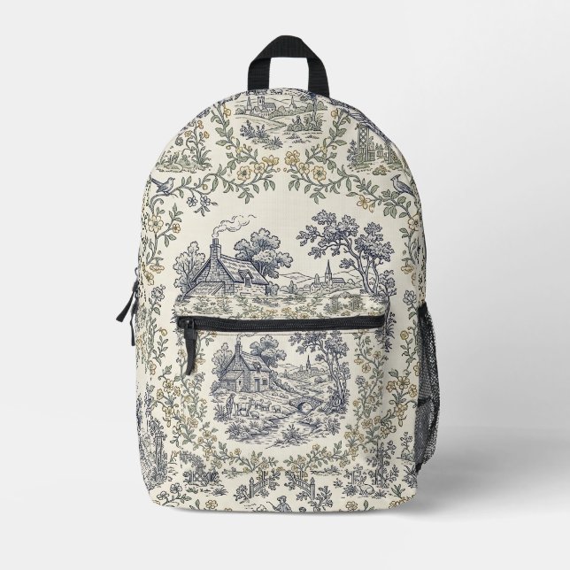 Toile de Jouy Backpack (Front)