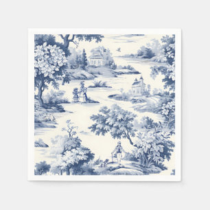 Toile de jouy,blue and white,porcelain, napkin