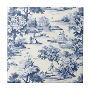 Toile de jouy,blue and white,porcelain, tile