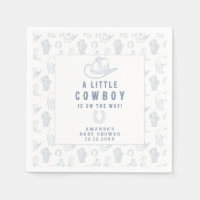 Toile de Jouy Blue Cowboy Western Baby Shower
