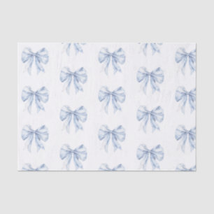 Toile de Jouy Blue Elegant Bow Tissue Paper