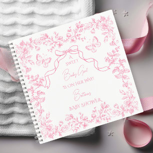 Toile de Jouy Butterflies Baby Shower Guest Book