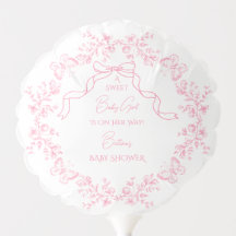 Toile de Jouy Chinoiserie Butterflies Baby Shower 