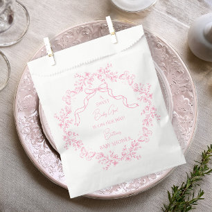 Toile de Jouy Chinoiserie Butterflies Baby Shower Favour Bags
