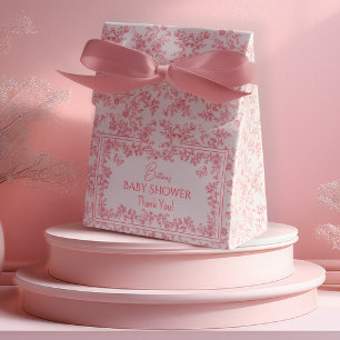 Toile de Jouy Chinoiserie Pink Butterflies Favour Box