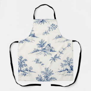 Toile de Jouy Countryside Seamless Pattern Apron