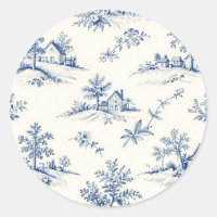 Toile de Jouy Countryside Seamless Pattern