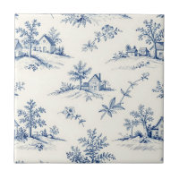 Toile de Jouy Countryside Seamless Pattern