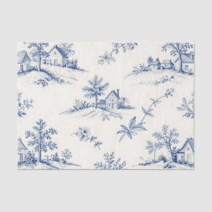 Toile de Jouy Countryside Seamless Pattern Tissue Paper