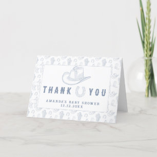 Toile De Jouy Cowboy Baby Shower Thank you