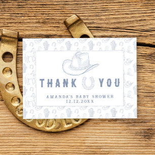 Toile De Jouy Cowboy Baby Shower Thank you