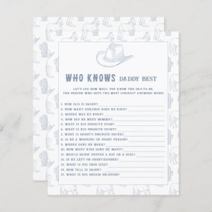 Toile de jouy Cowboy - Who knows Daddy best game