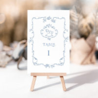 Toile de Jouy elegant vintage frame baby shower